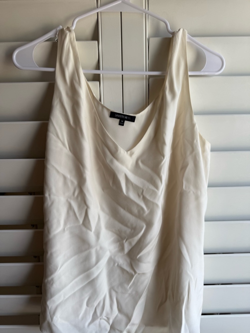 Lafayette 148 Ivory Silk Blouse sz 10